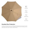 ABCCANOPY 9FT Outdoor Patio Umbrella, 8 Ribs Table Umbrella w/Crank