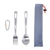 Boundless Voyage Ultralight Titanium Spoon and Fork Set Camping Outdoor