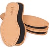 Genuine Leather Insole, Pack of 3, Premium Leather, Activated Carbon,