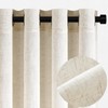 Topfinel Linen Look Curtains with Eyelets Voile Curtains Short Window