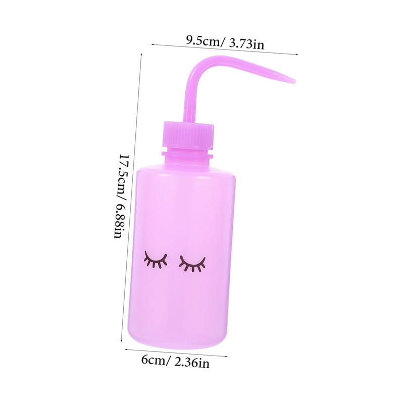 VICASKY 2pcs Lash Washing Bottles with Curved Spout Durable Squeeze
