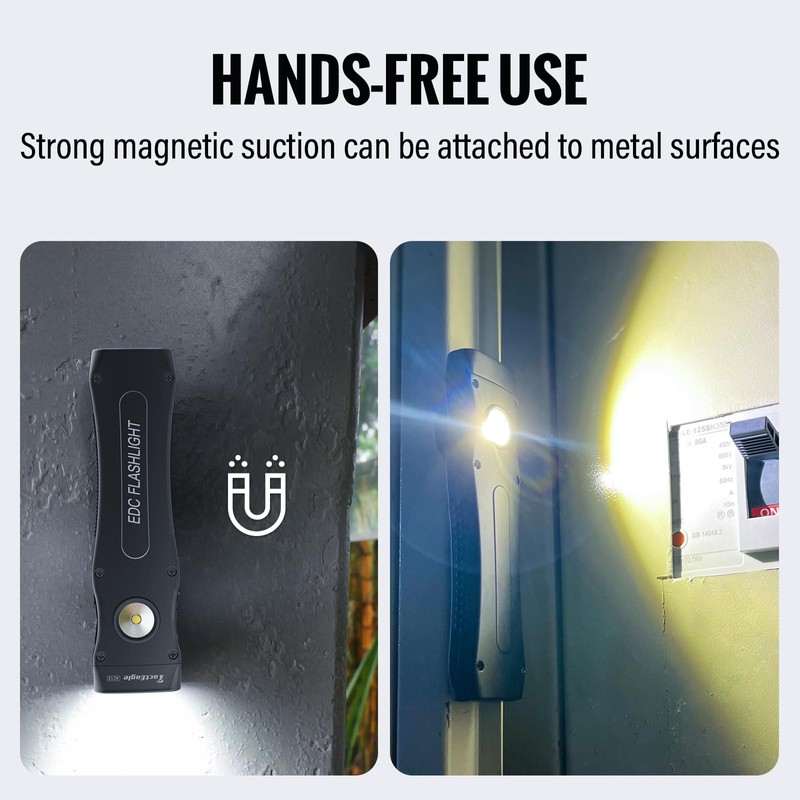 TactEagle AC12 Rechargeable EDC Flashlight 1100 Lumens, Pocket LED High
