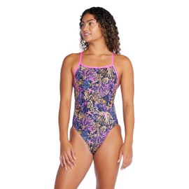 Speedo Women's Electric Current Tri Back Swimsuit (US, Numeric, 36, Regular, Regular, Standard, Electric Current)
