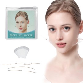 60 Pcs Invisible Face Lift Tape,Facelift Tape with 8 Lifting Ropes,V Face Sticker,Face Tapes for Lifting Sagging Skin,Invisible Face Lifting Patches for Skin Firming Makeup Lifting Tool