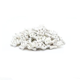 Candy Retailer Snowflake Yogurt Coated Pretzels With Silver Sugar 1 Lb
