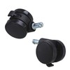 RDEXP Metal Black Office Chair Swivel Caster 50mm Dia Wheel