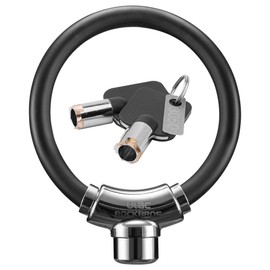 ULAC Bicycle Key Cable Lock, U-Shaped Lock, Zinc Alloy, Cross Bike, Wire Lock, Bike, 2 Unique Keys, Thickness 0.5 inch (12 mm), High Cut Resistance, Anti-Theft, Durable, 3 Colors (Black)