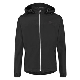 AGU GO Essential Rain Jacket for Men and Women, Waterproof and Windproof, Breathable, Reflective, Unisex, black, xxl