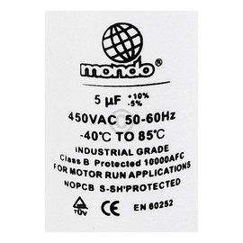 VIOKS Starting Capacitor Motor 5µF 450V Universal Capacitor CBB60 Motor Capacitor with 6.3 mm AMP Plugs and Mounting Screw M8 for Electric Home Appliances