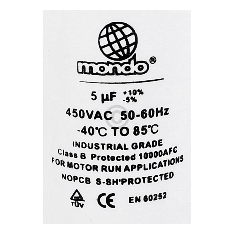VIOKS Starting Capacitor Motor 5µF 450V Universal Capacitor CBB60 Motor