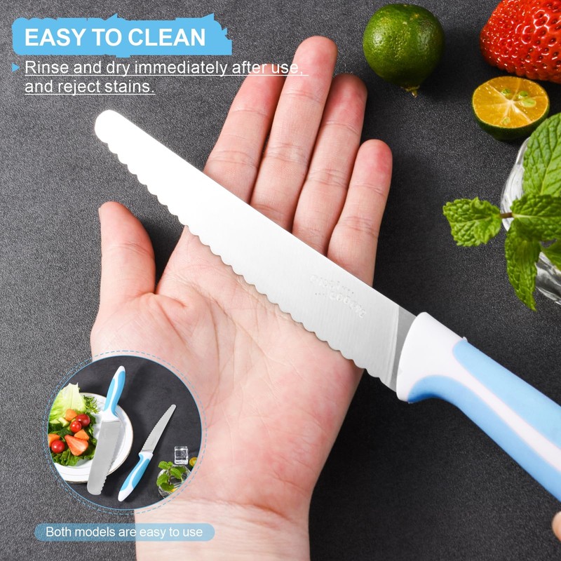 kiddi cookie Serrated Knife Serrated Bread Knife Stainless Steel Serrated
