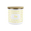 Purely Home Yellow Polka Dots Spots Tea Canister - White