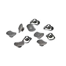 10 Packs Sino Dental Orthodontic Brackets Lingual Buttons Bondable Double Wings Round Base and Retangular Bondable Eyelets -10pcs/pack (Retangular Base)