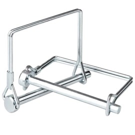 BITEFU Pack of 12 Cotter Pins, 8 mm Folding Cotter Pins, Rectangular Carbon Steel Safety Cotter Pin, Galvanised Safety Bolt, Top Link Bolt for Trailers, Lawn, Garden, Farm