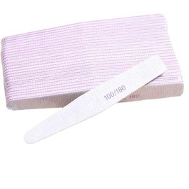 Limas de uñas, 10 unidades de lima de uñas profesionales para uñas acrílicas/naturales, grano 100/180, lima de uñas de doble cara, herramientas de man