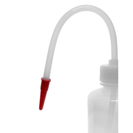 EISCO Wash Bottle, 500ml - Polyethylene - Translucent, Unbreakable - Screw Cap with Flexible Delivery Tube for Dispensing Liquid - Includes Tube Cap Labs