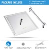 Rain Shower Head with 11’’ Adjustable Extension Arm, Large Stainless