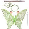 Fairy Wings for Adults and Girls，Fairy Costume Set with Floral