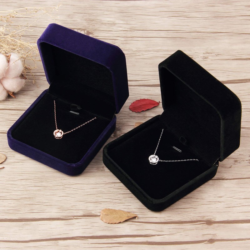 Bujingyun Velvet Necklace Pendant Bracelet Display Box Jewelry Gift Boxes