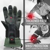 devembr Snowboarding Gloves with Wrist Guards, Ski Gloves Touchscreen, Green,
