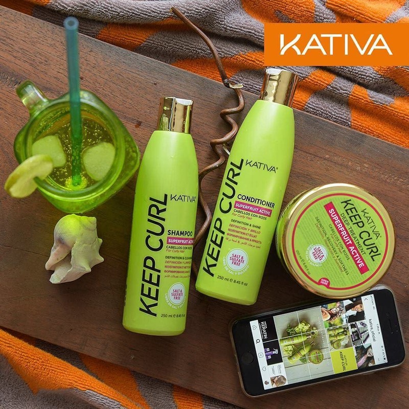 KATIVA Keep Curl Champú para Cabello Rizado 250 ml con