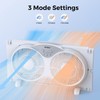 shinic 9" Twin Window Fan with Reversible Airflow, Removable Cover