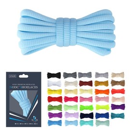 NODC O Shoelaces, Oval, Round Cord, Solid Color, Flat Cord, 47.2 in (120 cm), 55.1 in (140 cm), 63.0 in (160 cm)
