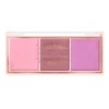 Matte Blush Palette - 3 Powder Blush Shades, Buildable Coral Pink & Rose, Brush-Free Powdery-Soft Finish, Travel Mini Makeup Trio for Cheeks & Contour (#02)