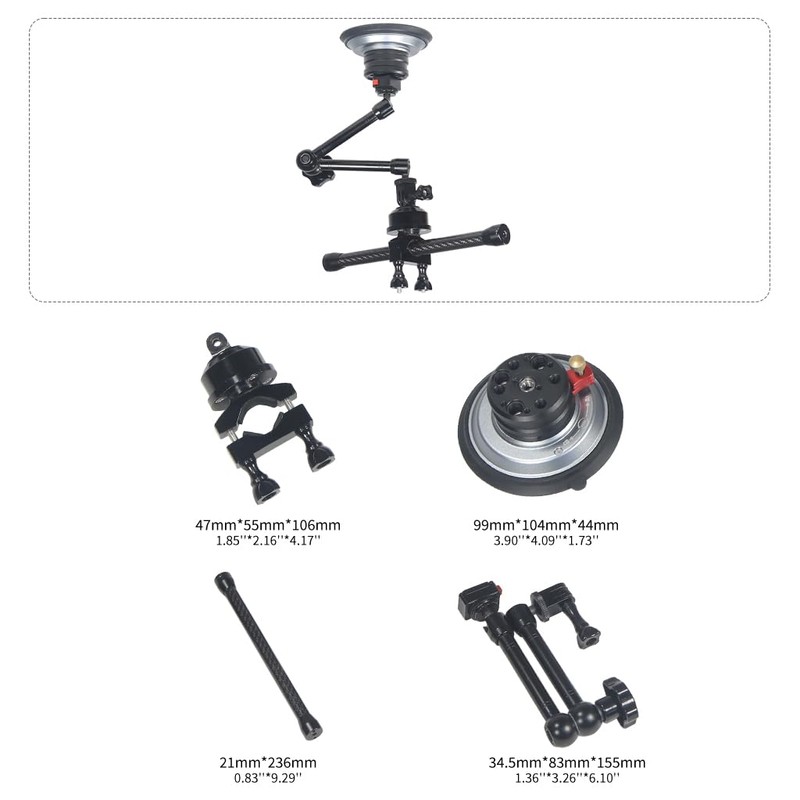 CS PRIORITY Aluminum Alloy 7" 11" Adjustable Magic Arm Bracket
