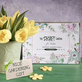 Altdorff Gardening Tools for Women,3 PCS Floral Print Aluminum Hand Garden Tools Include Hand Rake,Pruner and Trowel, Exquisite Packaging Garden Gifts for Mom and Ladies