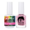 WAVEGEL Soak-Off Gel & Nail Lacquer Matching Duo Set - Simplicity Collection - #W97 Glossy Pink I 0.5 Oz