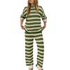 SENSERISE Womens Lounge Sets Oversized Sweater Set Striped Long Sleeve