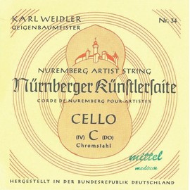 NŸrnberger Strings For Cello KŸnstler 3/4 C Chrome steel;