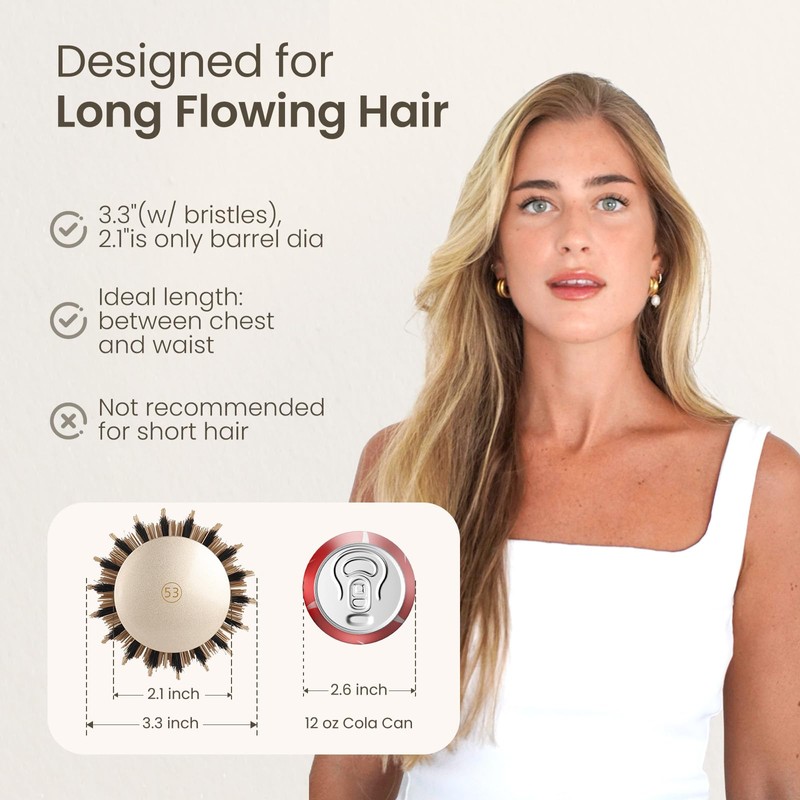 AIMIKE Round Hair Brush, Nano Thermal Ceramic & Ionic Tech,