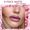 pomcral 6 Color Matte Lip gloss Sets Velvet Lip Glaze