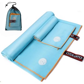 Toalla Microfibra Secado Rápido, 2 Pack Toalla Deportiva, Toalla Natacion Toalla de Viaje, Toalla de Microfibra, Portatil Toalla, 2 Tamaños para Playa, Natación, Yoga, Gimnasio, Camping