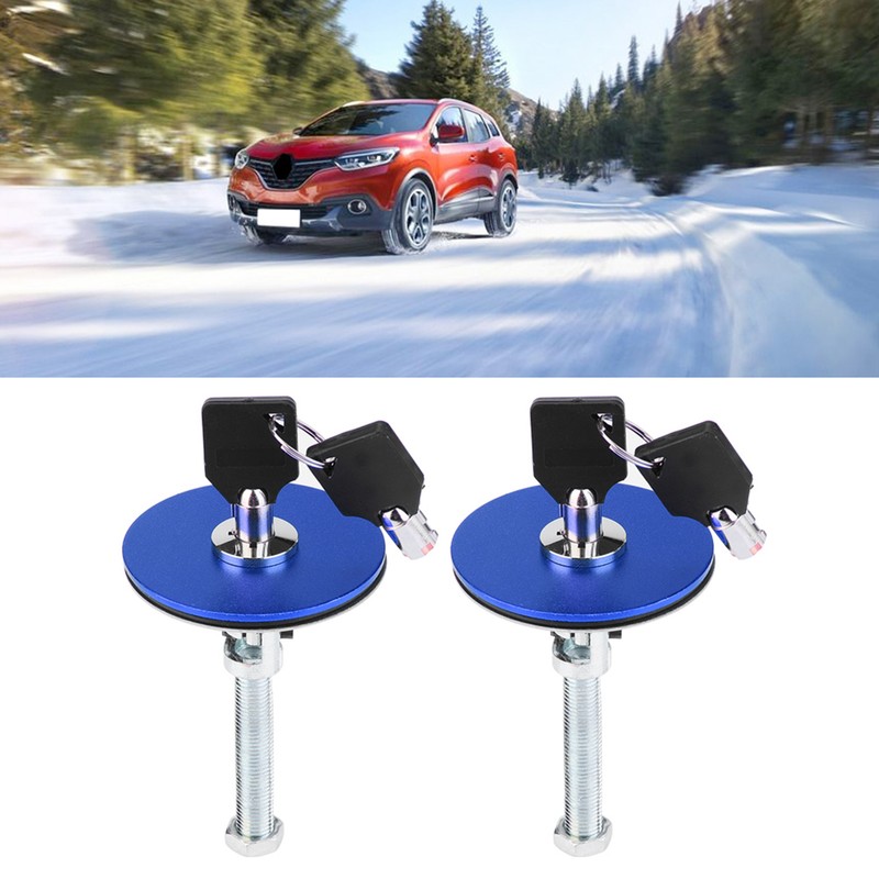 Car Universal Engine Hood Cover Lock Key Pin Kit Safety