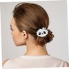 Baluue 2pcs Cute Panda Hair Ties High Elasticity Cartoon Ponytail