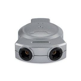HDSupply X-TS030 Dual Optical Digital Audio 1 Toslink Female to 2 Toslink Female Splitter - Silver