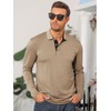 Mens Long Sleeve Polo Shirts Casual Moisture Wicking Golf Polo