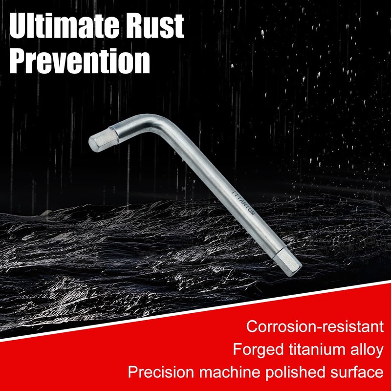 Titanium Alloy Hex Key Wrench Spanner, Non-Magnetic, High/Low Temp Stable,
