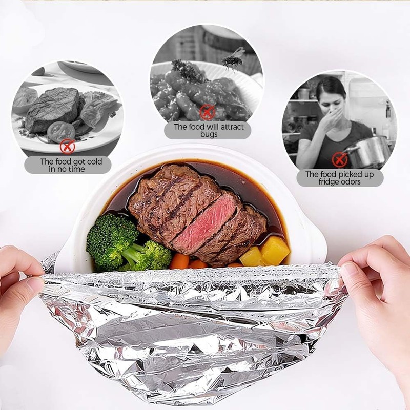 Cubiertas aluminio reutilizables para alimentos (50)