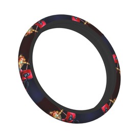 Funny Hero Steering Wheel Cover Elasticity Car Accessories Cloth Soft Dead Pol 15 inch Steering Wheel Covers Universal for Women Men