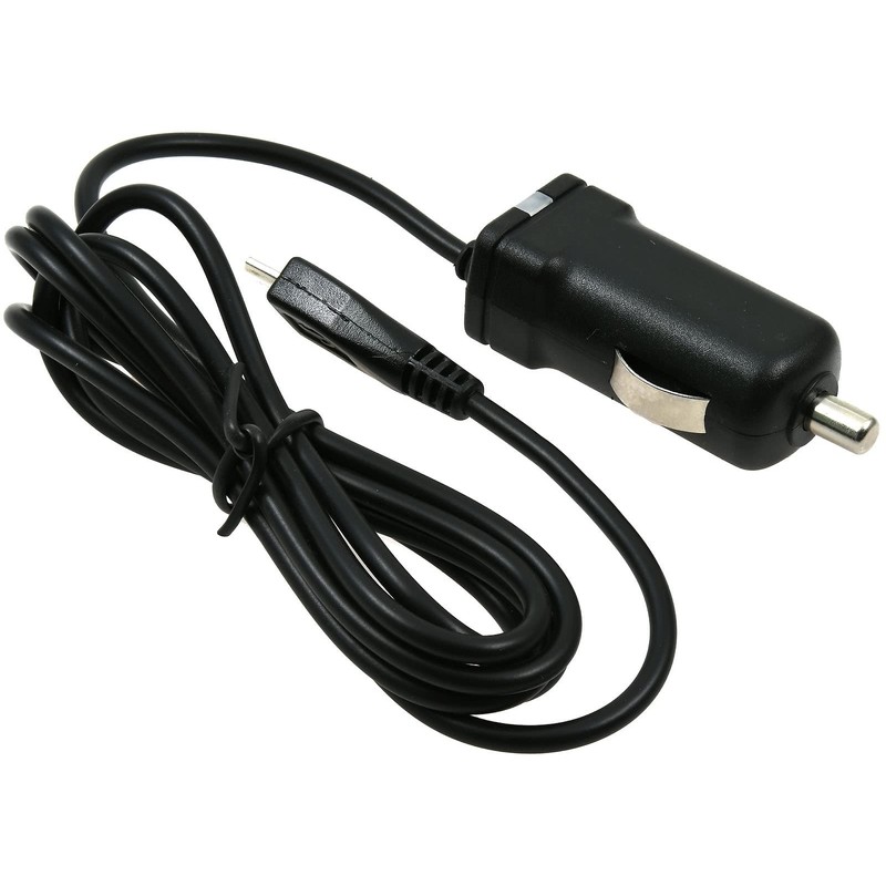 KfZ-Ladekabel mit Micro-USB 1A Schwarz für Motorola Droid X, 12V-24V