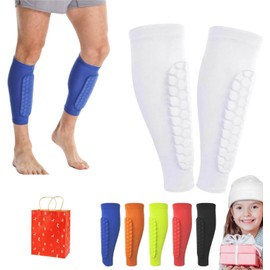 Shin Defender Shin Guards (White, S(Age 11-13))