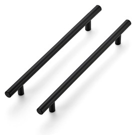 Ravinte 10 Inch Cabinet Handles Matte Black Drawer Pulls Stainless Steel Kitchen Cabinet Hardware Cabinet Pulls 10" Length,7-1/2" Hole Center|12 Pack