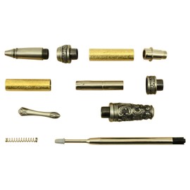 Penn State Industries PKVICAP Victorian Twist Ballpoint Pen Kit Woodturning Project (1, Antique Pewter)
