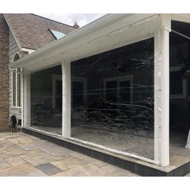 Mytee Products 10' x 10' Clear Vinyl Tarp, 22oz Vinyl, 24 MIL Thick, Fire Retardant, UV Resistant