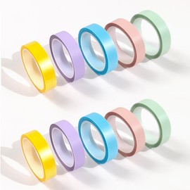 10 Rolls Highlighter Tape 6mm x 5m Transparent Highlighter Strips Writable Removable Page Markers Tabs for Reading Taking Notes Annotating Books Office School Supplies