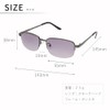 Hodogaya Denshi Sales Women's Sunglasses, Metal Frame, Smoke Half, Purple,